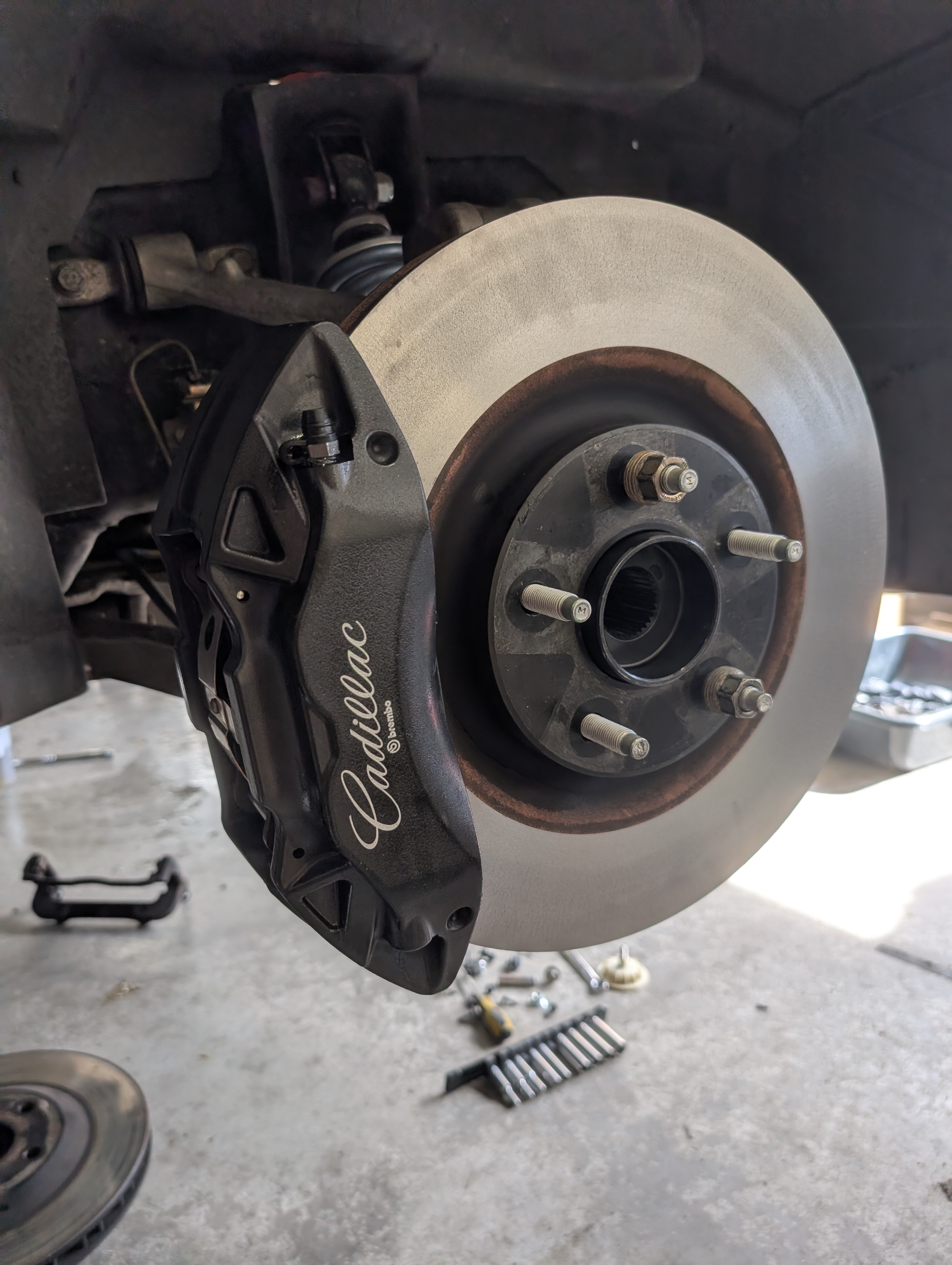 The Dead to Shred C5 Corvette rocking fresh rotors and Cadillac Brembo Calipers