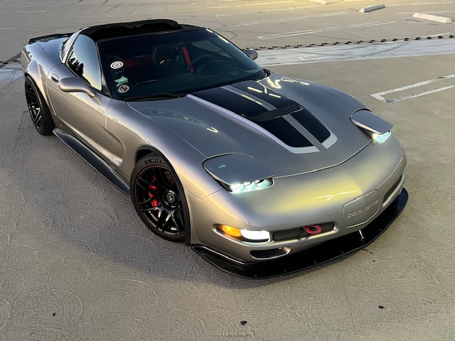 Brian's C5 Corvette with the targa top off in a parking lot