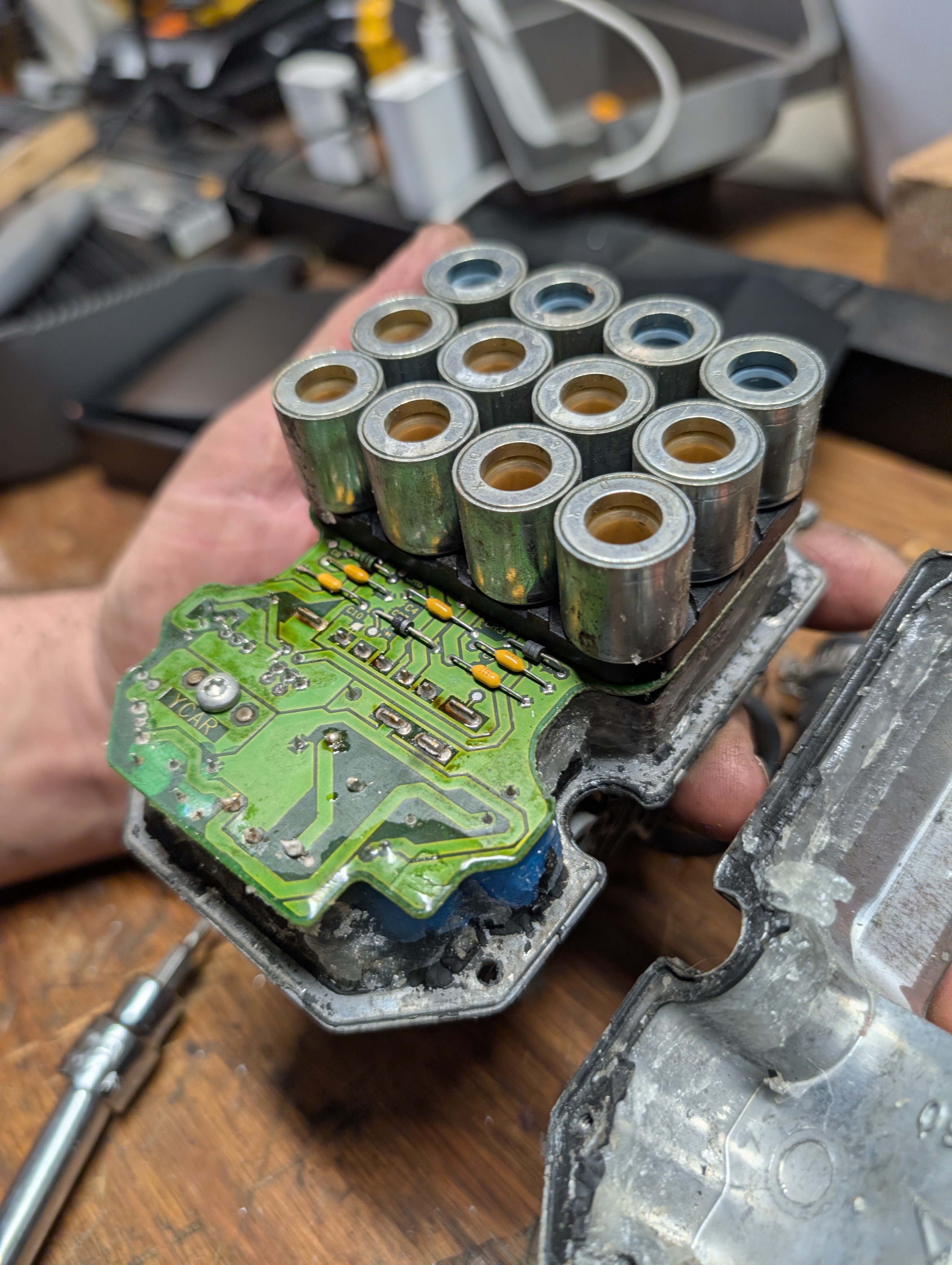 A picture of our EBCM module removed... and looking pretty rough.