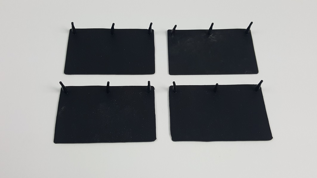 4 sample rubber radiator fan shroud flaps that you can order online for quite cheap.