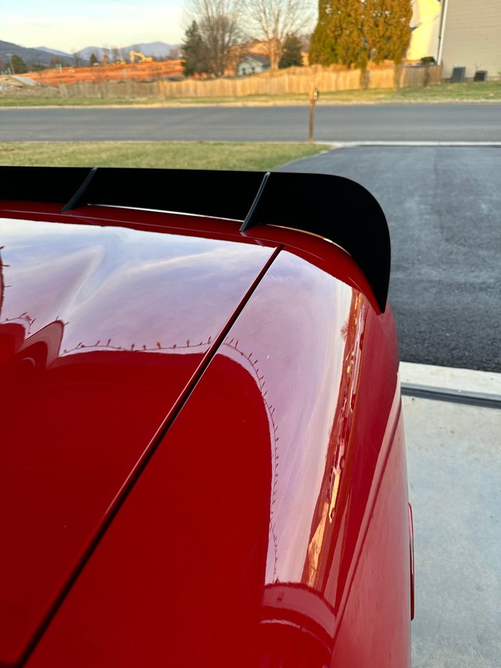 A sample picture of a G-stream spec corvette spoiler on a C5 Corvette.