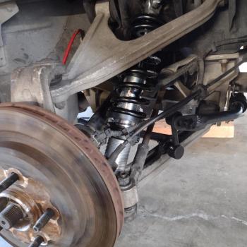 A C5 Corvette Rear Suspension with QA1 Coilover Installed